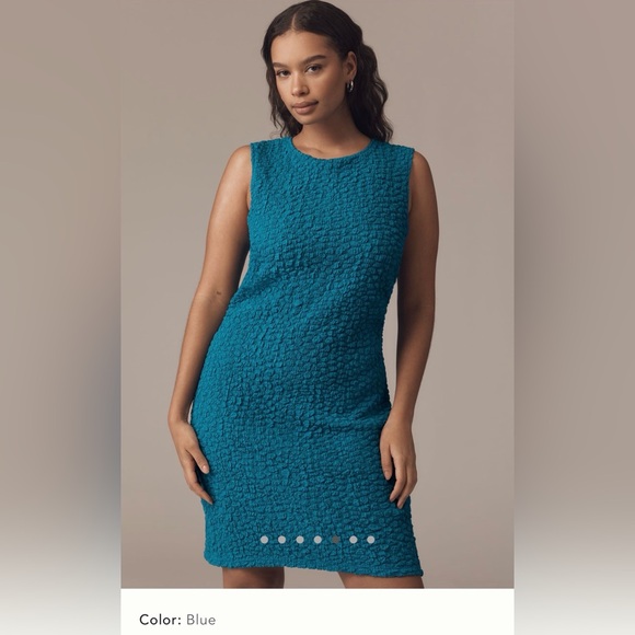 Anthropologie Dresses & Skirts - Anthropologie Textured Blue Mini Dress